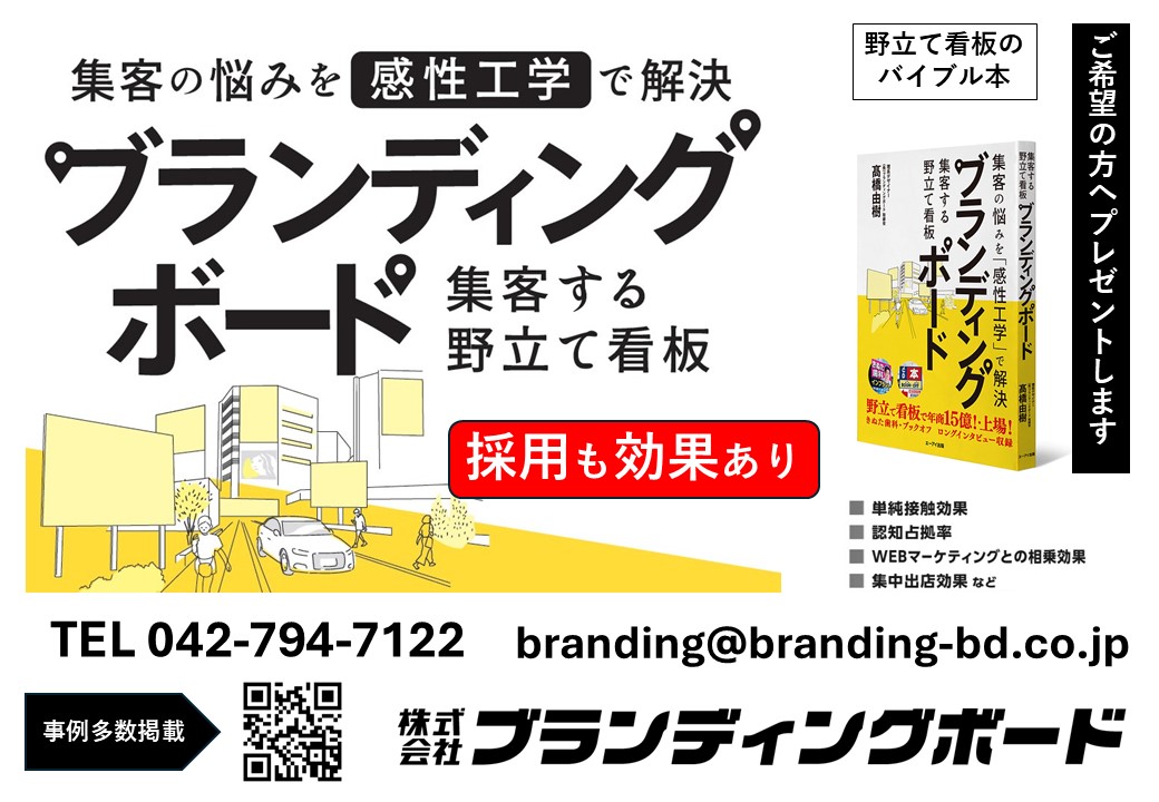 野立て看板による企業ブランディング